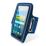 Theoutlettablet® Brazalete Neopreno deportivo para Smartphone Bq Aquaris E5 / M5 5' para correr / running / deporte Color - AZUL