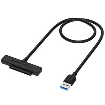 Sabrent SATA Cable Adapter, USB 3.0 to SSD / 2.5-inch SATA Hard Drive Adapter [Optimized for SSD, Supports UASP SATA III] (EC-SSHD)