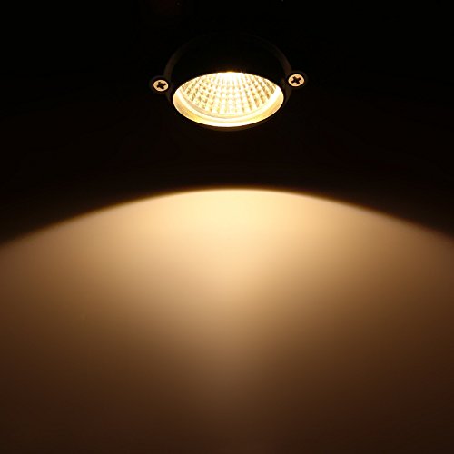 LemonBest® 5W COB LED Lawn Licht Garten Scheinwerfer, Wasserdichtes Bodenleuchte Gartenstrahler Teichstrahler, AC 85-245V, EU Stecker (Warm weiß) - 5