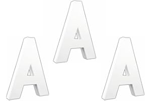 Décopatch AC700Cpack - Un Lot de 3 supports en papier blanc mâché 3x16x20,5 cm, Lettre A