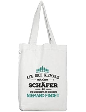 Jubiläums Geschenkidee Stoffbeutel Earth Positive mit Schäfer - wir kennen Orte Motiv