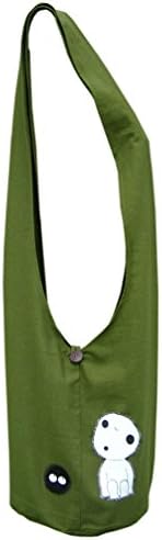 Princess Mononoke Bag with Kodama in Sling Hip Shoulder Bag Style dark olive Green #9