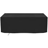 Material duradero - La cubierta para muebles de exterior está hecha de material 420D Oxford impermeable y revestimiento de PVC con el medio ambiente, sin olor químico. Puede proteger eficazmente los muebles de la nieve y las heladas, los rayos UV dañinos, la lluvia, el polvo. 420D Oxford no es fácil de rasgar, sus muebles pueden mantenerse seguros