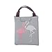 Produktbild Lunchtasche Thermal Mittagessen Tasche Isoliertasche Flamingo Lunch Taschen mit Griff,Wasserdicht, Frischhalten, Wiederverwendbare, Verschleißfest,Picknicktasche für Kinder,Mädchen,Frauen.