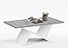 Produktbild Dreams4Home Couchtisch 'Eifel I' - Wohnzimmertisch, Beistelltisch, Sofatisch, Tisch, Wohnzimmer, (B/H/T) ca.100 x 44 x 59 cm,1 offenes Ablagefach, diagonal stehende Tischbeine, modern, in Weiß/Beton LA, Melamin, Made in Germany