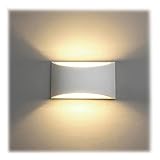 Fashion Simple Design: Diese Wandleuchte aus Gips hat eine elegant geschwungene Form, exquisite Handwerkskunst macht die Oberfläche glatter, stilvoll und nicht altmodisch, passend für die meisten Einrichtungsstile.