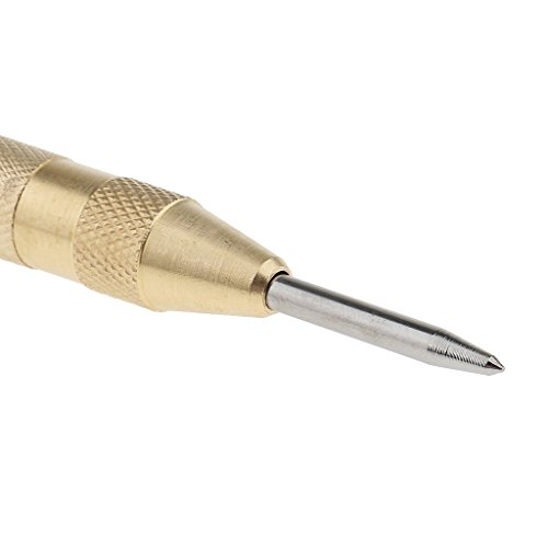 MagiDeal 1 Stück Kupfer Automatik Center Pin DIY Leder Handwerk Punch Werkzeuge 12.8cm - 6
