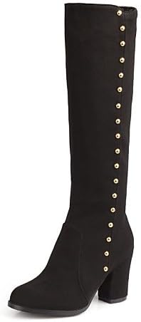 XZZ/ Women's Boots Heels / Fashion Boots Leatherette Outdoor / Office & Career / Casual Chunky Heel OthersBlack / Blue , burgundy-us8.5 / eu39 / uk6.5 / cn40 , burgundy-us8.5 / eu39 / uk6.5 / cn40
