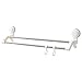 Produktbild NAERFB Weiß Sauger mit 3M-Kleber Handtuchhalter Umweltfreundliche Sucker Handtuchhalter Doppel Stange Handtuchhalter mit Haken Badezimmer Regal Handtuchhalter