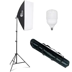 Eloies Softbox Lighting Kit 50W Photography Studio Light 50x70cm Professional Continuous E27 5500K Photo for Filming Portraits Advertising Shooting YouTube Lighting (1 Nos Light Kit.)