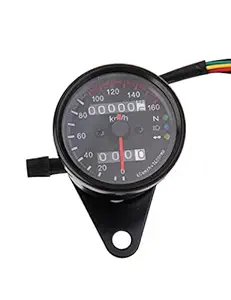 Pinzu Universal Motorcycle Dual Odometer Speedometer Gauge LED Background Light Pinmix101