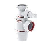 sifon fregadero dos senos  Wirquin Pro sifón de fregadero Neo Air diámetro 40 mm, con toma lavadora