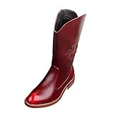4. Herren Kniehohe Stiefel Verschluss: Schnürer; Männer Lange Stiefel geeignet für den Kampf-Radfahrer, Motorradschuh, Reitpferd, Reiten, Sport.
