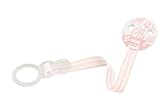 NUK 10256250 - Baby Rose Saugerband Duo mit Clip zur sicheren Befestigung des Schnullers an Baby's Kleidung