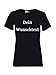 Produktbild FLOCKex Marken Damen T-Shirt mit Wunschtext - Schwarz S - Sprüche indivduell auf Das Damenshirt Drucken Lassen | Personalisierter Textildruck