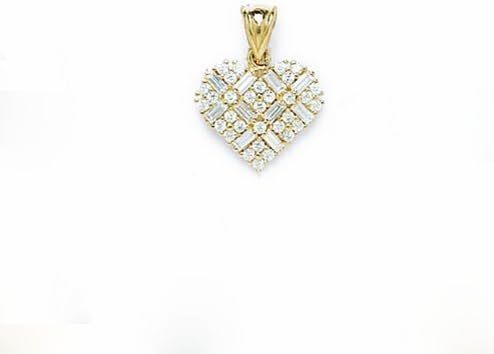 14K Gold Heart Love Pendant P71