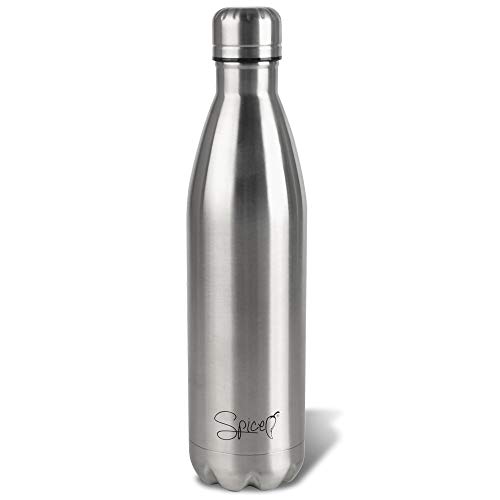 SPICE Bottiglia Borraccia Termica in Acciaio Inox Isolamento sottovuoto con Doppia Parete - Acqua e Drink 750 ml BPA Free per Adulti Bambini Studenti