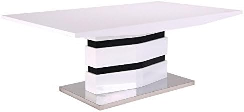 Midas Quality Leona High Gloss Coffee Table White &amp; Black