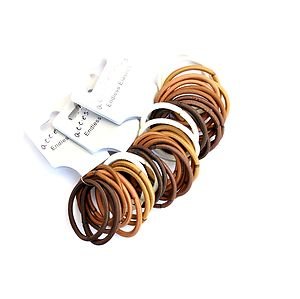36 X Brown Endless Hair Elastics/ Bobbles - Snag Free
