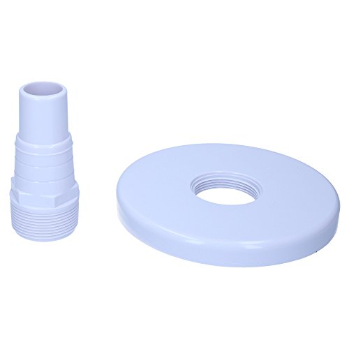 Saugplatte für Skimmer von SL247, zum Anschluss von Bodensaugern inkl. Schlauchtülle für 32/38mm Poolschlauch, passend für Miniskimmer mit einem Durchmesser von ca. 15,5cm - 5