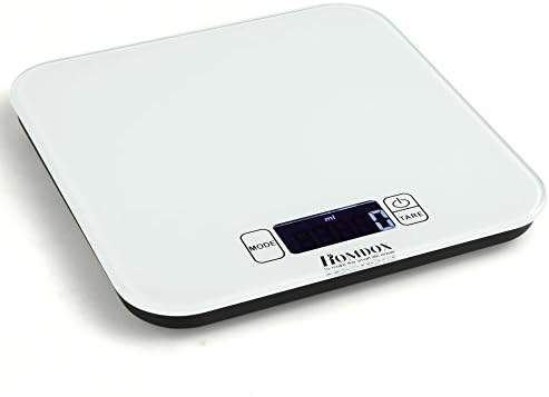 befied Digital Kitchen Scales 15 kg/33lb with LCD Display Units Adjustable in lb/oz/g/ml, Auto Power Off, Switch, Tare function white