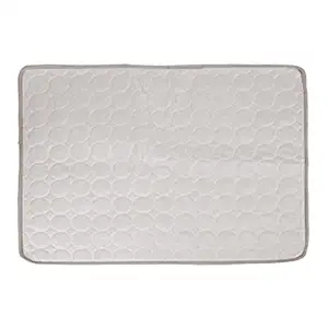 Meri Shopp Pet Dog Cooling Mat Breathable Ice Silk Pad Foldable Portable Grey_70x55cm