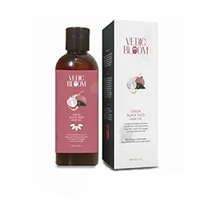 Vedic Bloom Onion Blackseed Hair Oil 200 ML for Hairfall Control