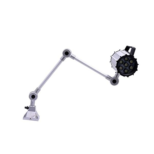 Moddeny Professionelle Aluminium-Legierung langer Arm Arbeits-Licht-Drehmaschine Schlags Tischlampe 7W LED Explosionsgeschützte mechanische einstellbarer Winkel Schreibtisch Laterne Befestigung for me