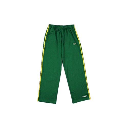 KWON Capoeira Pantalon Motif Rayures Vert/Jaune L