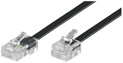 Goobay Wentronic Câble modulaire 4 broches Fiche 8P4C vers fiche 6P4C 3m Noir