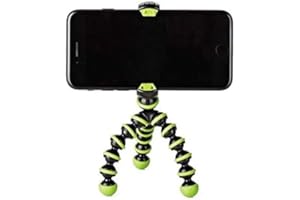 JOBY GorillaPod Mobile Mini, Mini Trépied Flexible pour Smartphones, Compatible iPhone, Android et Smartphones Windows, pour Création de Contenu, Vlogging, Streaming en Direct, TIK Tok - Noir et Vert