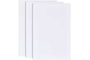 BENECREAT 3Pcs 8mm White Foam Boards, 30x20cm Rectangle PVC Foam Sheet Poster Board for Mounting, Crafts, Art, Display, Presentation and Projects