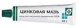 Zinc Oxide Cream 10%, Skin Care, Moisturizing, Antibacterial, Peeling, Dried 30gr.