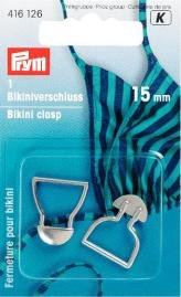 Bikiniverschlüsse ST silberfarbig 15 mm