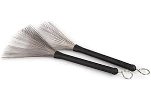 ROSENICE Schlagzeug Schlagzeugbesen Jazzbesen Drum Besen Trommel Büsche Sticks Drumstick Versenkbar, 2pcs