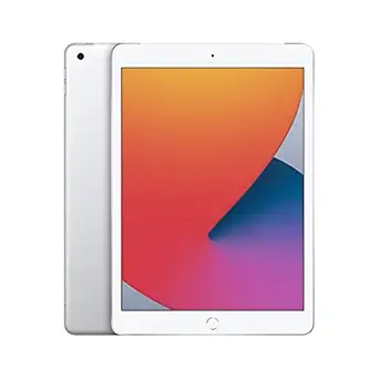 2020 Apple iPad with A12 Bionic chip (10.2-inch/25.91 cm, Wi-Fi + Cellular, 32GB) - Silver (8th Generation)