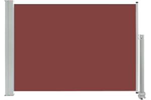 vidaXL Extendable Side Awning, UV and Water Resistant Sun Protection, Privacy Screen, Wind Protection, Side Roller Blind, Awning for balcony or Garden Terrace 80 x 300 cm, Brown