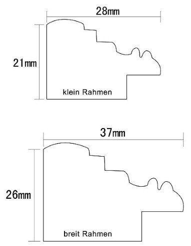 Bilderrahmen Foto Galerie Bild Rahmen Bilder Collage Barock 6 Farben in 5 Größen (Weiß - 4
