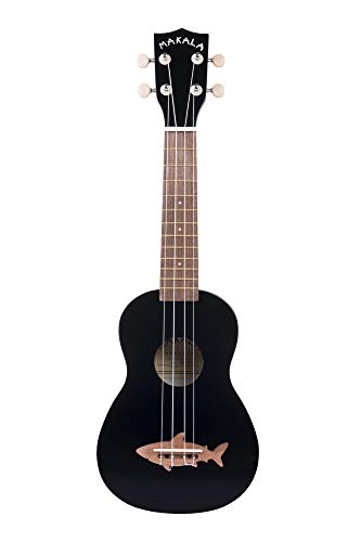 KALA Makala SHARKS MK-SS/BLK Soprano Ukulele - Blacktip, Vintage Satin Finish
