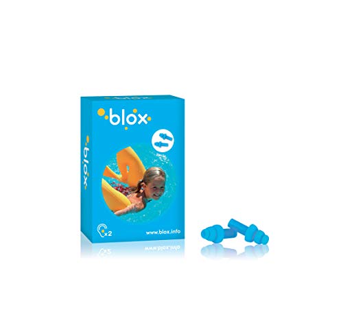 Blox Aqua Enfant - Les meilleurs bouchons d'oreille pour dans l'eau - activités aquatiques - Natation, Surf, Kite Surf - Waterproof, Étanche - Pour enfants souffrant d'otites, infections des oreilles - 1 paire