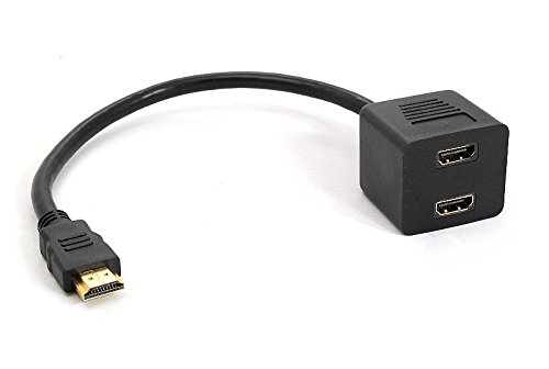 2 x HDMI Verteiler Y 1 x HDMI-Stecker 2 x HDMI-Buchse Adapter Neu #404 - 2