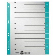 Preisvergleich Produktbild Leitz Trennbl„tter, farbiger Lochrand - A4 šberbreite, hellblau, 100 Stck