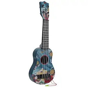 Kids Toy Ukulele, Plastic Kid Guitar Toys Coated Anti Break for Early Educational for Music Instrument Learning(Blue)