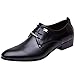 Produktbild FNKDOR Schuhe Herren spitz Geschäft Freizeit Lederschuhe Formelle Kleidung Berufsschuhe Britischer Stil Schnürsenkel Salon Friseurschuhe Schwarz 46 EU