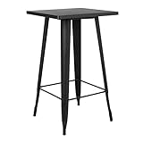 Material: Acero SKLUM Mesa Alta LIX Mate Negro - (Elige Color)