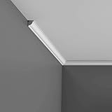 weiß vorgrundiert Stuckleiste Zierleiste Profilleiste Orac Decor CX132 AXXENT Stuck Profil Eckleiste Wand Leiste Decken Leiste 2 Meter