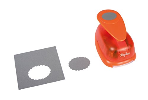 Rayher Motivstanzer Oval mit Zierrand ø 5,08cm, 2 Zoll, geeignet für Papier/Karton bis zu 200g/m² - 2