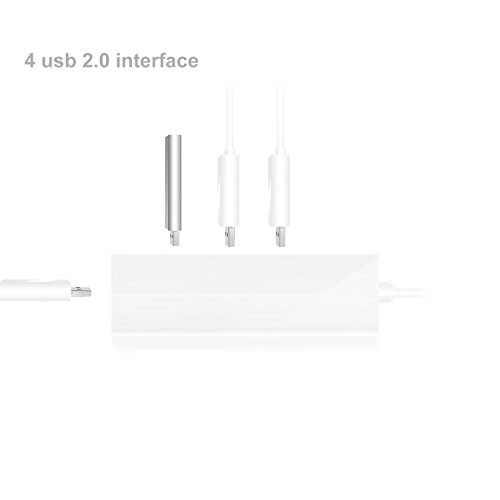 Vakoo USB Hub [2.0, 4-Port] High Speed Datenhub kompatiblen Geräten ,Weiss - 2