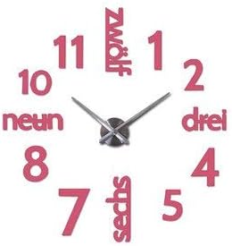 REDGHO Large Acrylic Watch 3D Wall Clock Diy Mirror Effect Wall Sticker Living Room For Home Decoration