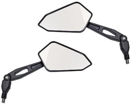 Mirror Set Left Right Rear View Mirror Kit E Approved. Black M10 for Triumph.